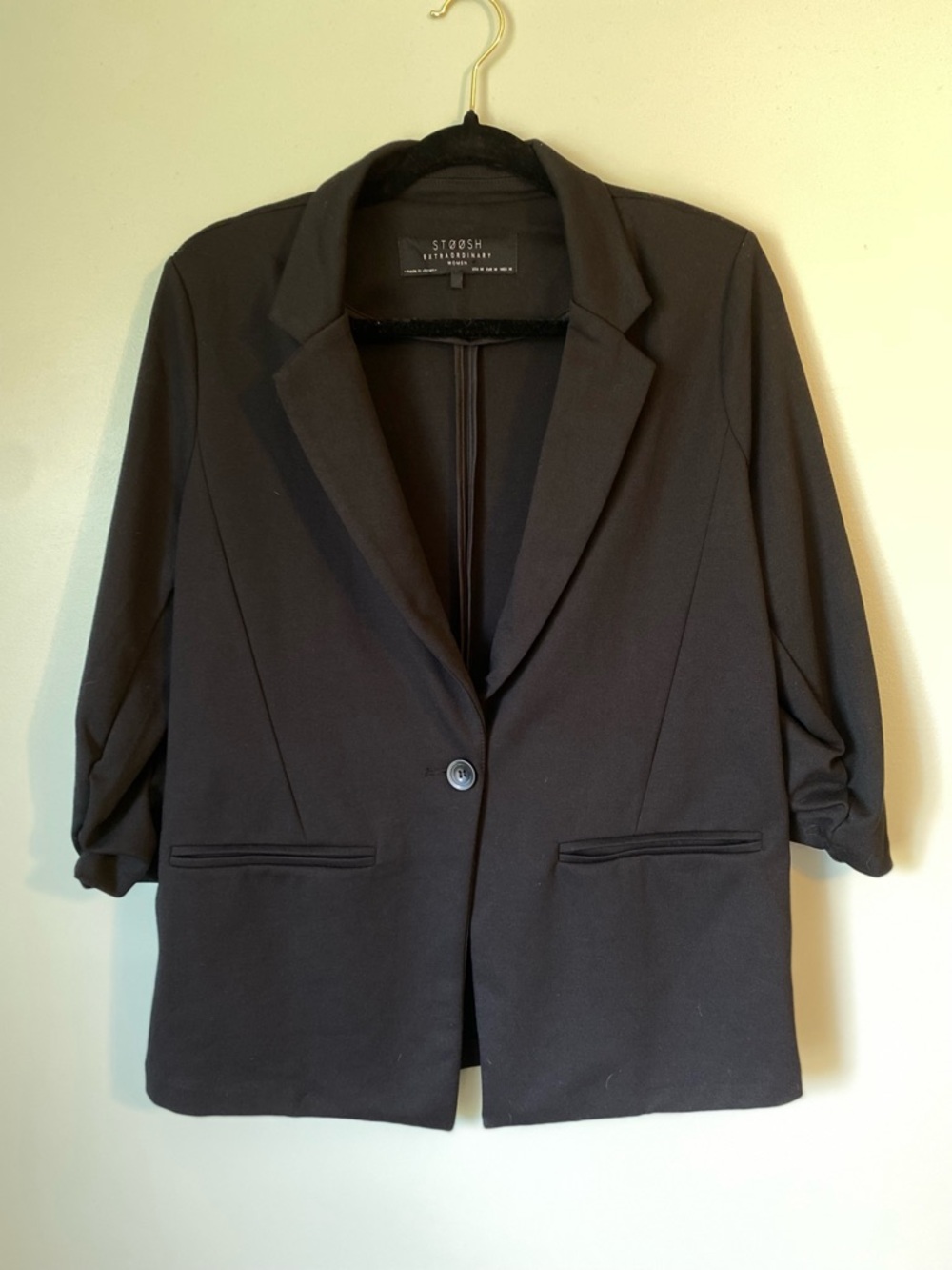 Stoosh Black Single-Button Tailored Women's Blazer